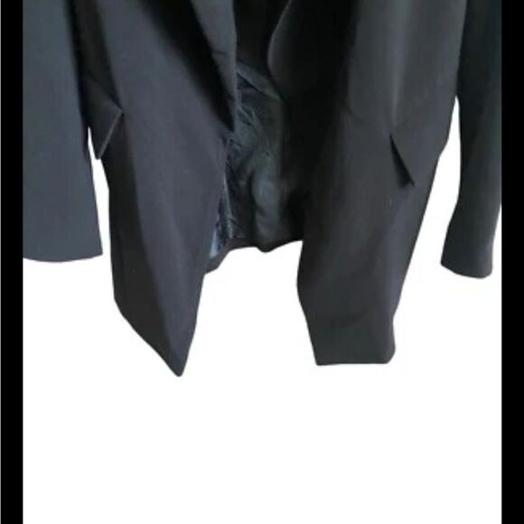 ZARA Black Asymmetrical Hem Open Blazer. Size Medium. - Picture 3 of 8